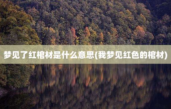 梦见了红棺材是什么意思(我梦见红色的棺材)