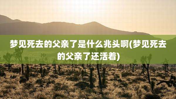 梦见死去的父亲了是什么兆头啊(梦见死去的父亲了还活着)