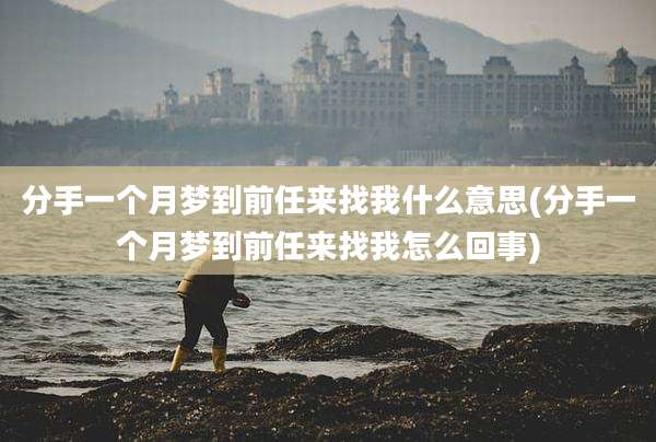 分手一个月梦到前任来找我什么意思(分手一个月梦到前任来找我怎么回事)