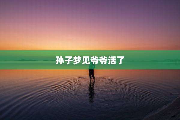 孙子梦见爷爷活了