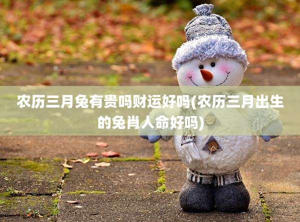 农历三月兔有贵吗财运好吗(农历三月出生的兔肖人命好吗)