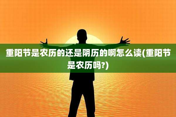 重阳节是农历的还是阴历的啊怎么读(重阳节是农历吗?)