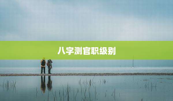 八字测官职级别