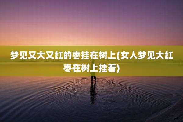 梦见又大又红的枣挂在树上(女人梦见大红枣在树上挂着)
