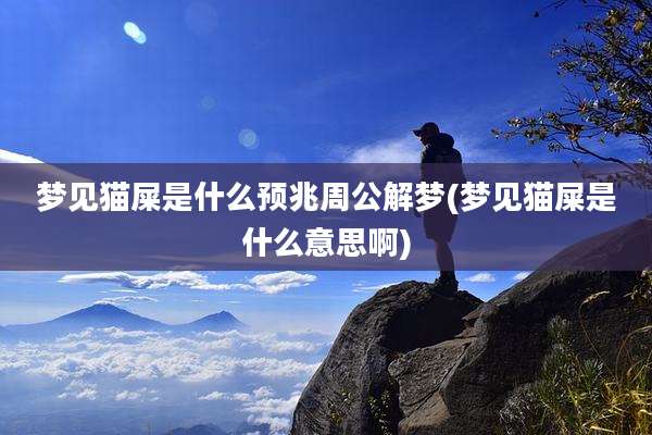 梦见猫屎是什么预兆周公解梦(梦见猫屎是什么意思啊)