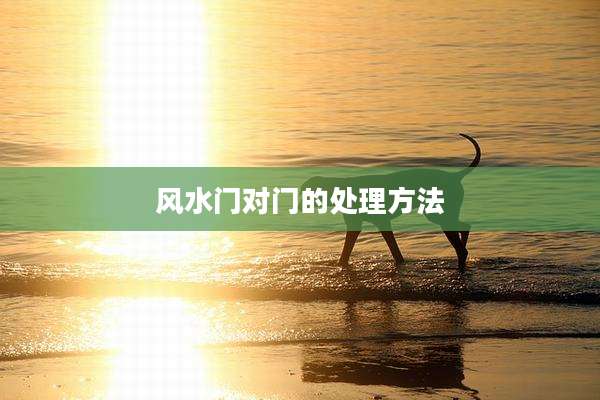 风水门对门的处理方法