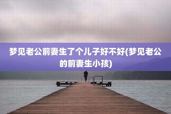梦见老公前妻生了个儿子好不好(梦见老公的前妻生小孩)