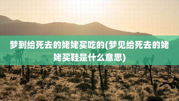 梦到给死去的姥姥买吃的(梦见给死去的姥姥买鞋是什么意思)