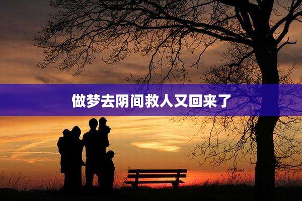 做梦去阴间救人又回来了