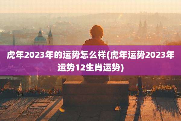 虎年2023年的运势怎么样(虎年运势2023年运势12生肖运势)