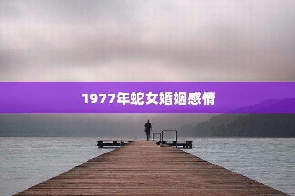 1977年蛇女婚姻感情