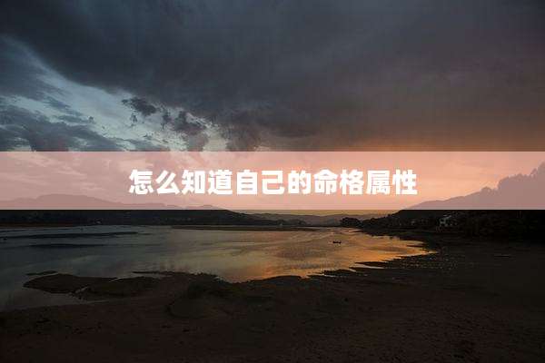怎么知道自己的命格属性