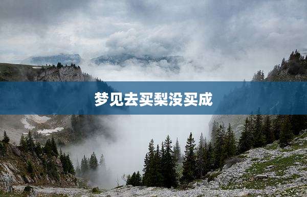 梦见去买梨没买成