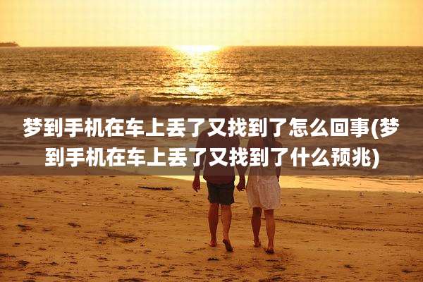 梦到手机在车上丢了又找到了怎么回事(梦到手机在车上丢了又找到了什么预兆)