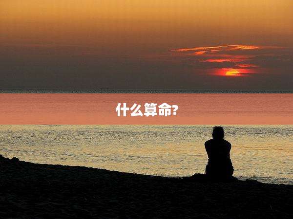 什么算命?