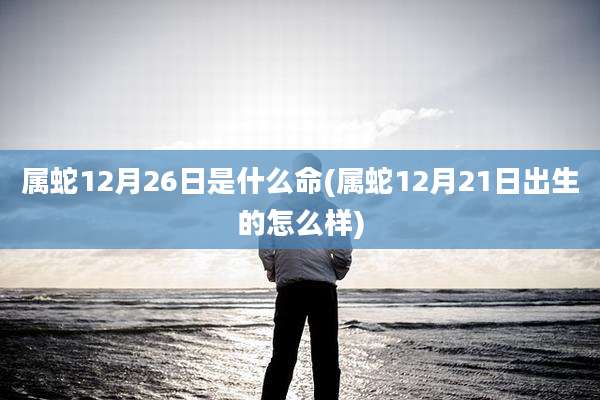 属蛇12月26日是什么命(属蛇12月21日出生的怎么样)