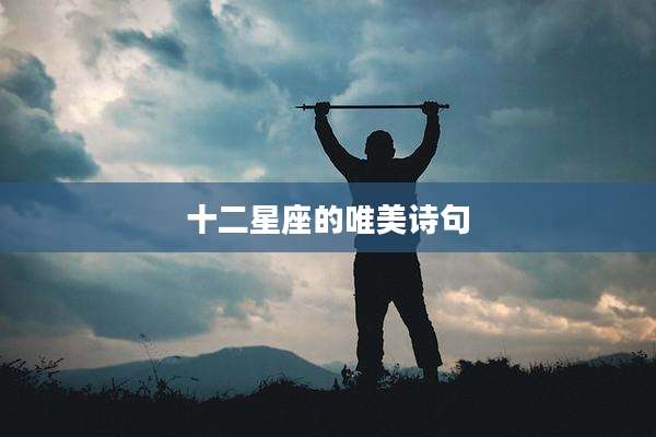 十二星座的唯美诗句