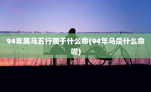 94年属马五行属于什么命(94年马是什么命呢)