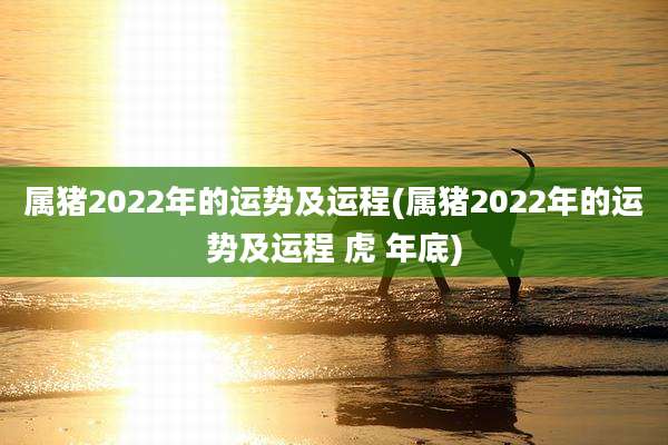 属猪2022年的运势及运程(属猪2022年的运势及运程 虎 年底)