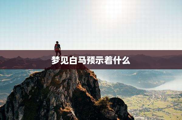 梦见白马预示着什么