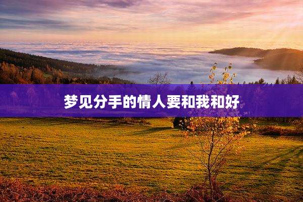 梦见分手的情人要和我和好