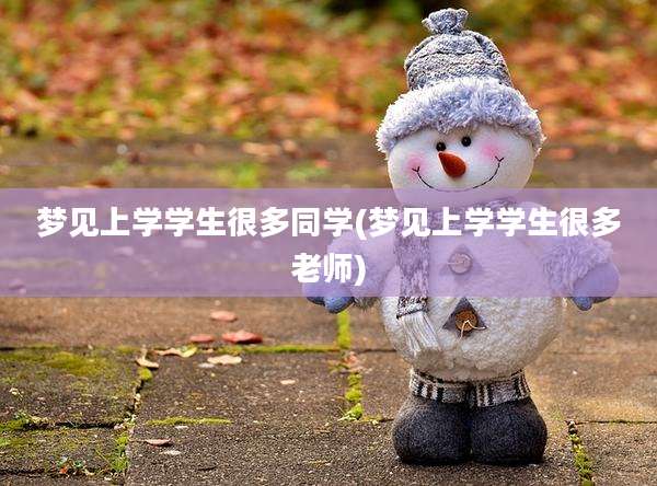 梦见上学学生很多同学(梦见上学学生很多老师)