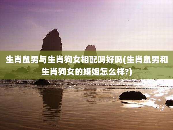 生肖鼠男与生肖狗女相配吗好吗(生肖鼠男和生肖狗女的婚姻怎么样?)