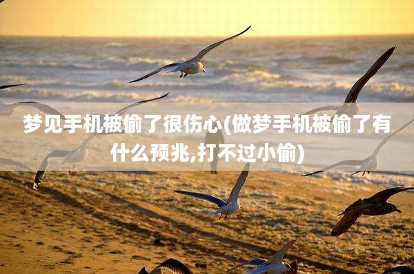 梦见手机被偷了很伤心(做梦手机被偷了有什么预兆,打不过小偷)