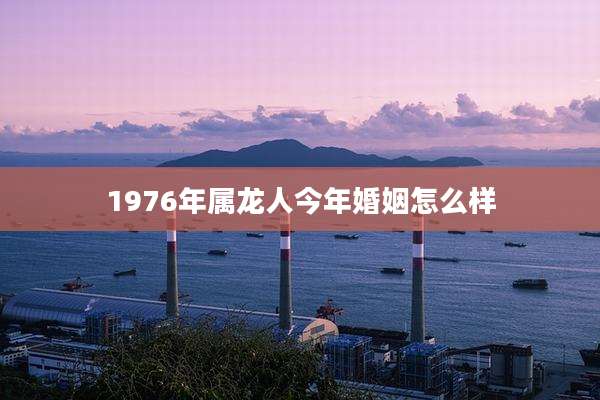 1976年属龙人今年婚姻怎么样