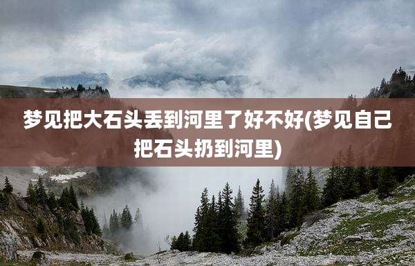 梦见把大石头丢到河里了好不好(梦见自己把石头扔到河里)