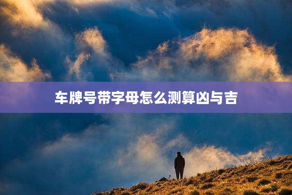 车牌号带字母怎么测算凶与吉