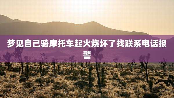 梦见自己骑摩托车起火烧坏了找联系电话报警