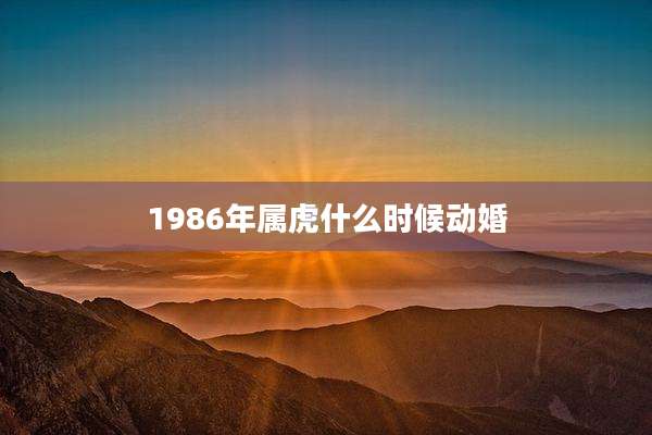 1986年属虎什么时候动婚