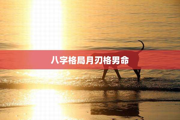 八字格局月刃格男命