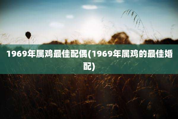 1969年属鸡最佳配偶(1969年属鸡的最佳婚配)