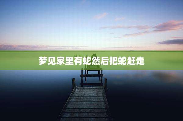 梦见家里有蛇然后把蛇赶走