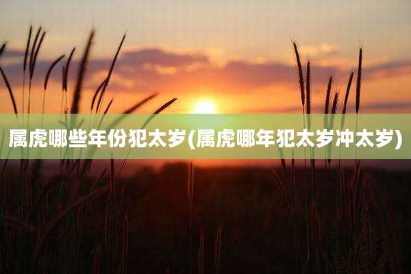属虎哪些年份犯太岁(属虎哪年犯太岁冲太岁)