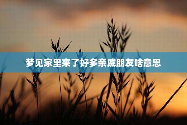 梦见家里来了好多亲戚朋友啥意思