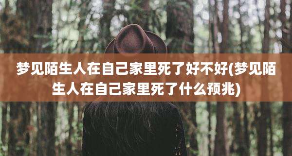 梦见陌生人在自己家里死了好不好(梦见陌生人在自己家里死了什么预兆)