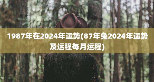 1987年在2024年运势(87年兔2024年运势及运程每月运程)