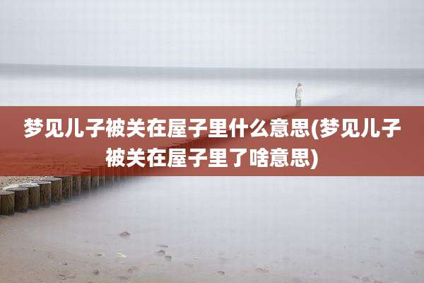 梦见儿子被关在屋子里什么意思(梦见儿子被关在屋子里了啥意思)