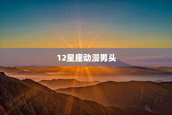 12星座动漫男头