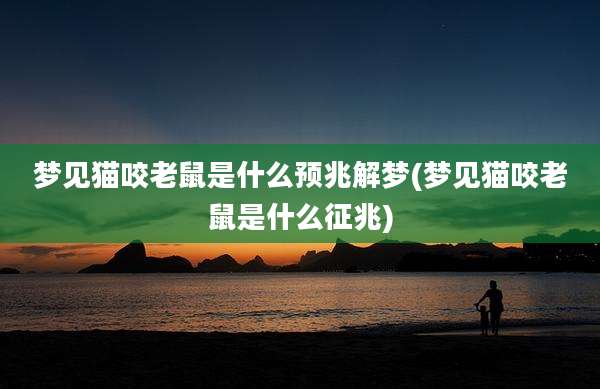 梦见猫咬老鼠是什么预兆解梦(梦见猫咬老鼠是什么征兆)