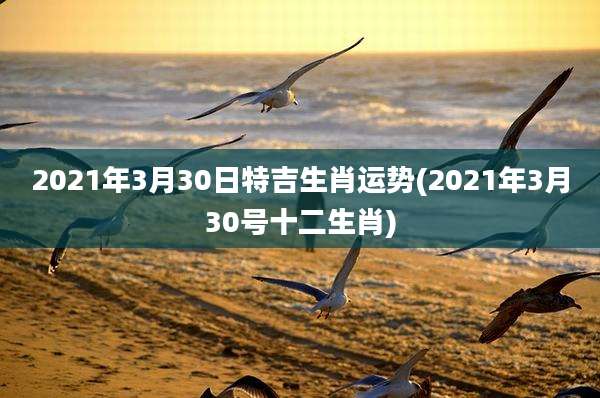 2021年3月30日特吉生肖运势(2021年3月30号十二生肖)