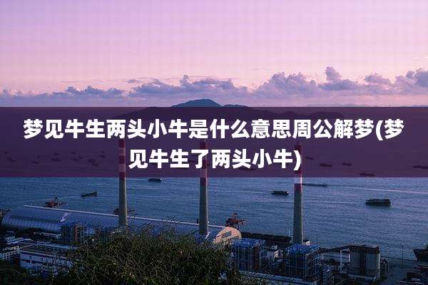 梦见牛生两头小牛是什么意思周公解梦(梦见牛生了两头小牛)