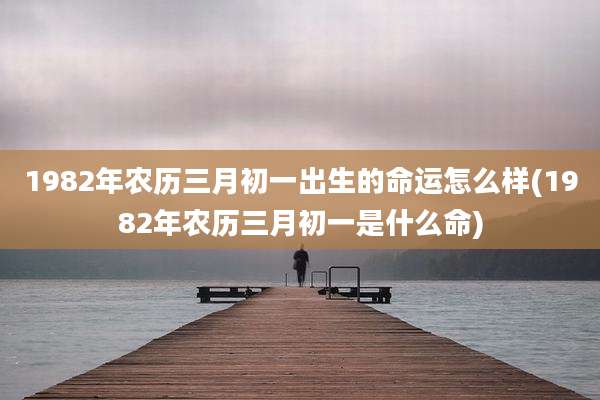 1982年农历三月初一出生的命运怎么样(1982年农历三月初一是什么命)