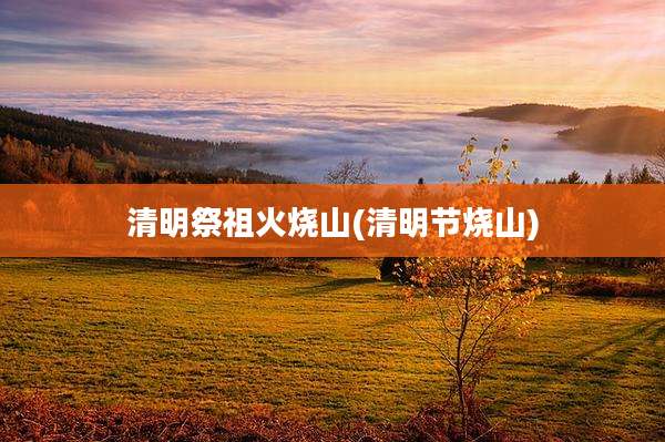 清明祭祖火烧山(清明节烧山)