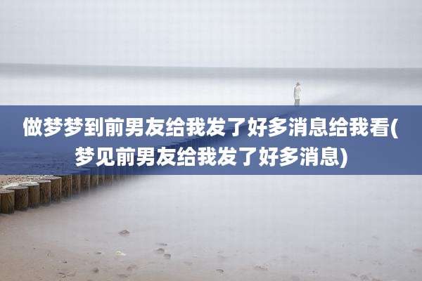 做梦梦到前男友给我发了好多消息给我看(梦见前男友给我发了好多消息)