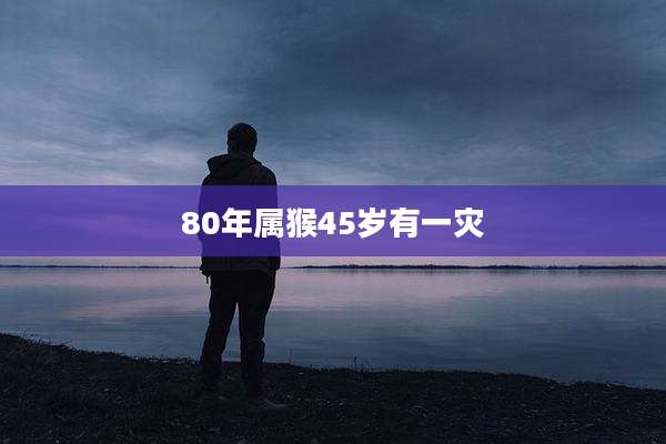 80年属猴45岁有一灾