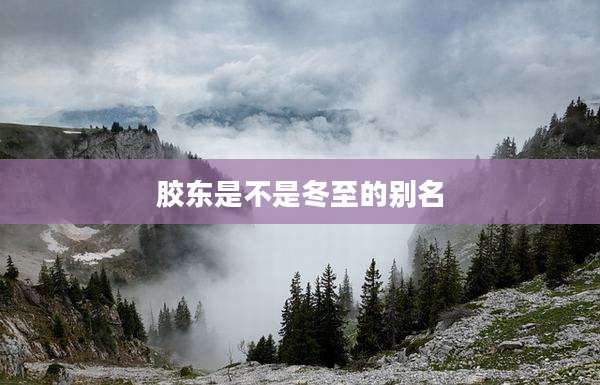 胶东是不是冬至的别名
